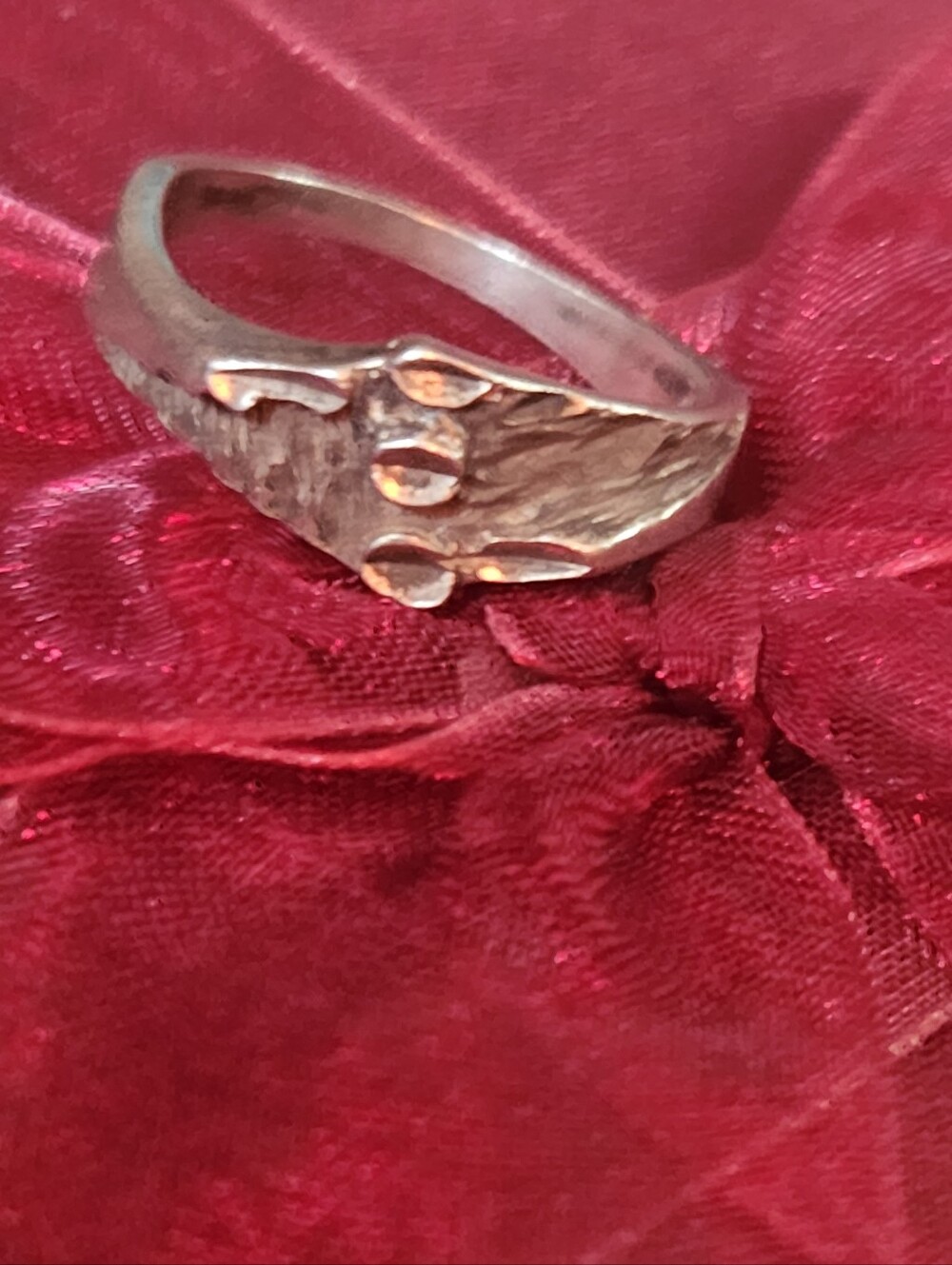Solid 14KT White Gold Ring Vintage